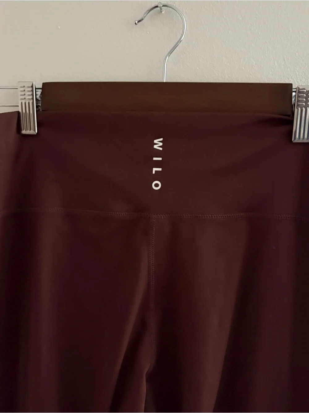 Wilo The Label Large Stretch Flare Leg Leggings Brown Casual Pull On Pants N7